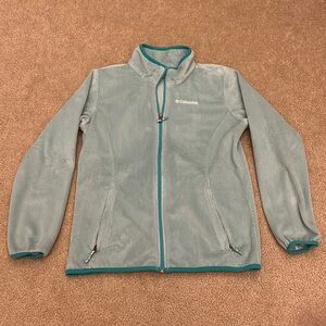 Columbia Girls Mint Green Lightweight Fleece Jacket - size L 14/16
